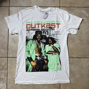 Outkast T-Shirt Men's White Medium Cotton Graphic Print Hip Hop
